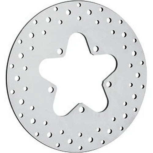 Drag Specialties 1710-1063 Polished Drilled Rear Brake Rotor for Touring 86-99