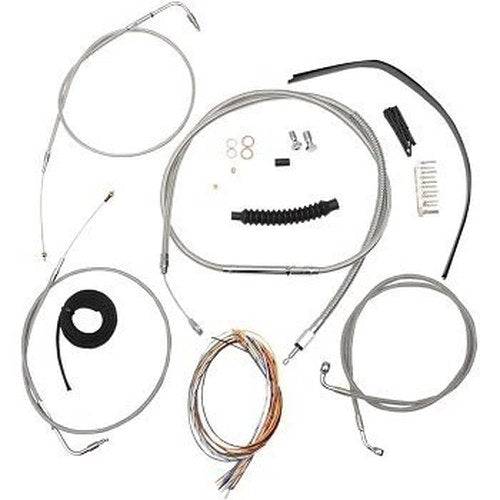 LA Choppers LA-8100KT2-13 Stainless Braided Handlebar Cable/Brake Line Kit