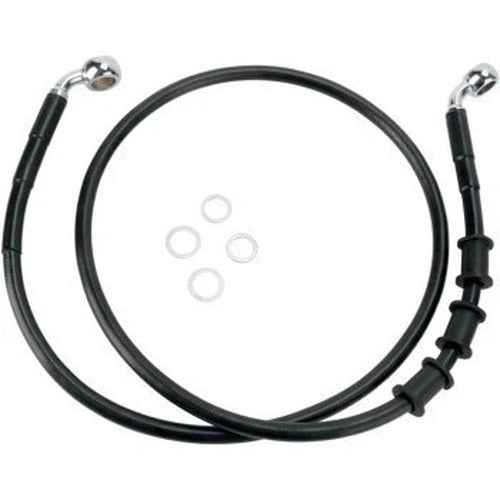 Drag Specialties 1741-2849 Extended Length Black Vinyl Brake Line Kit +6"