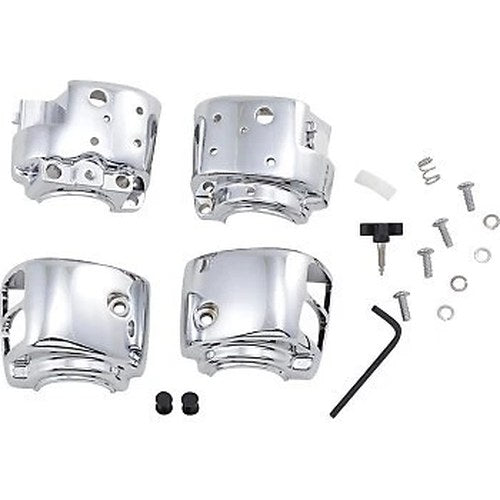 Kuryakyn 7808 Chrome Switch Housings for 96-11 Dyna Softail & 96-03 Sportster