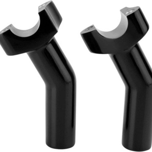 Black 4.5" Pullback Handlebar Risers for 1" Harley