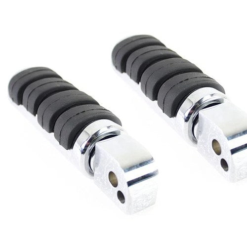 V-Twin 27-0849 Chrome Soft-Ride Passenger Foot Pegs M8 Softail 18-26