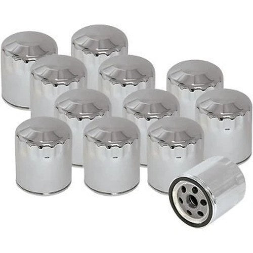 S&S Chrome Oil Filter 12-Pack for 84-98 Evo Big Twin