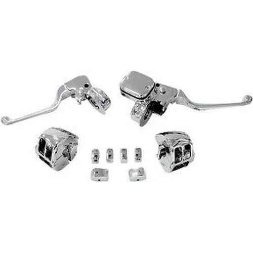 Drag Specialties 0610-0533 Chrome Handlebar Control Kit 9/16" Bore Single Disc