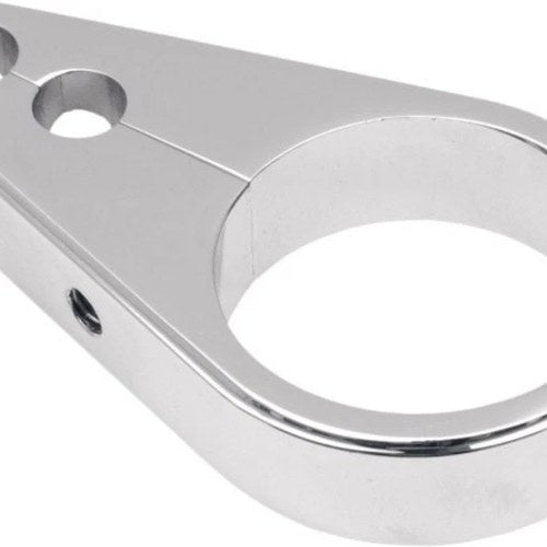 Chrome Cable Clamp for Dual Throttle 1-1/4" Frame/Handlebars on Harley Davidson