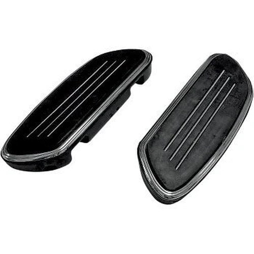 Drag Specialties Black Sweeper Passenger Floorboards for 80-21 Touring