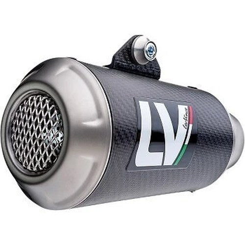 Leo Vince Universal LV-10 Slip On Right Side Stainless/Carbon 54MM 2-1/4" Inlet