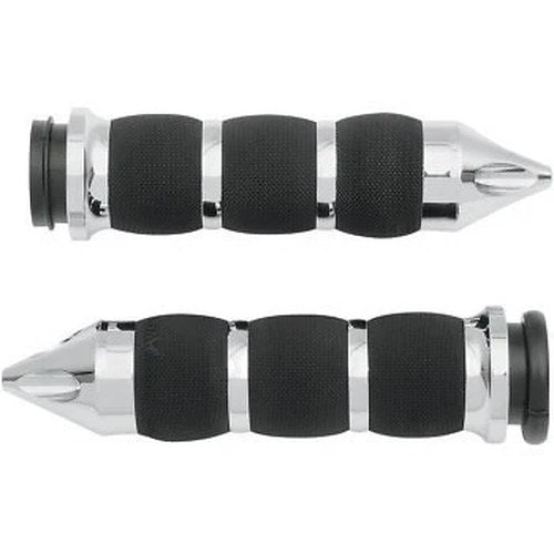 Avon AIR-90-CH-FL-SP Chrome Spike Air Cushioned Hand Grips for Electronic Tbw