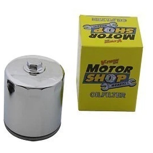 V-Twin 40-0856 Chrome Magnetic Ring Hex Oil Filter for Twin Cam 99-17 & M8 17-22