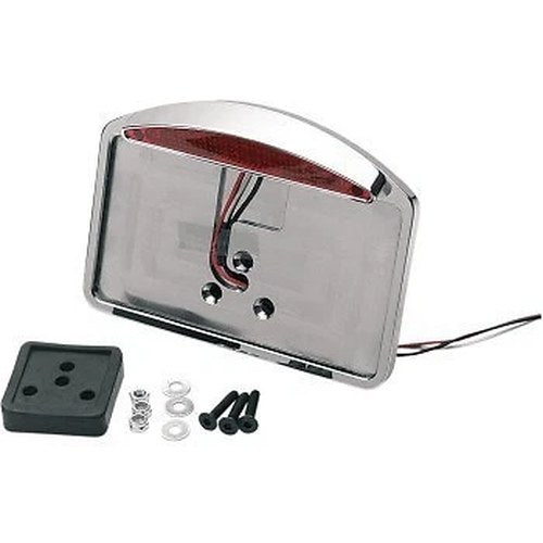 LED Half-Moon Taillight/License Plate Mount for Custom 3-Bolt Harley Application