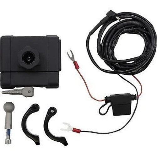 Ciro 50215 Smartphone Holder w/ Charger Black Mount for 1-1/4" Handlebars