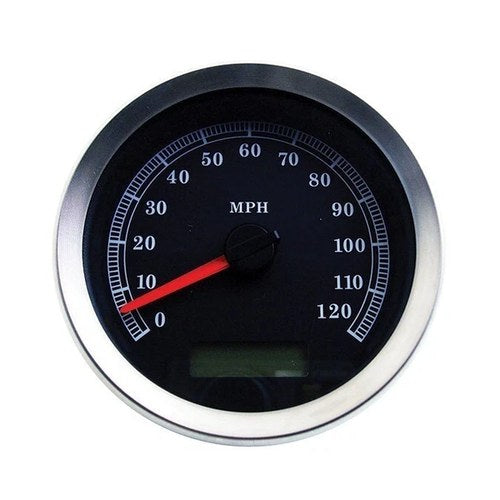 V-Twin 39-0876 Black 4" Electronic Speedometer for 04-13 Harley