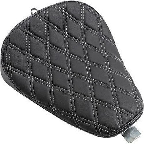 Drag Specialties 0804-0740 Bobber Solo Seat Silver Diamond Stitch for 10-22 XL