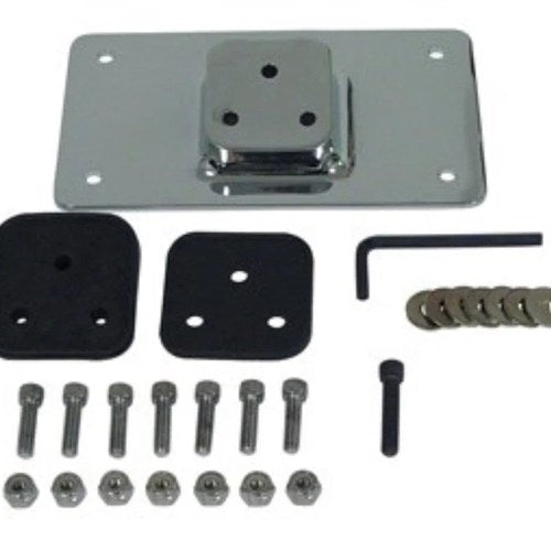 V-Factor 13219 Chrome Laydown License Plate Mount for 3-Bolt Harley Use