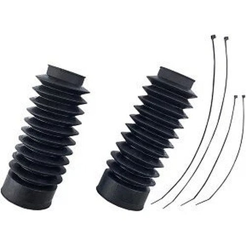 Drag Specialties 0406-0099 Black Rubber Fork Boots for 49 mm - 9" L