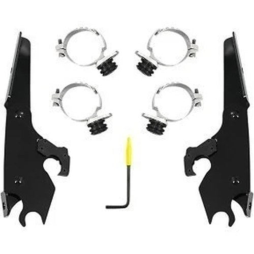 Memphis Shades HD MEB2056 Batwing Fairing Trigger-Lock Mounting Kit- Black - XL