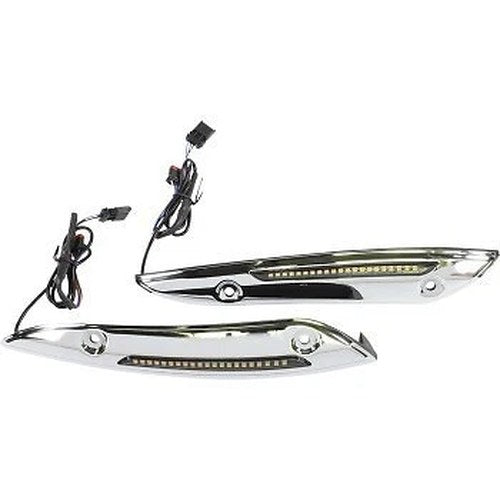 Custom Dynamics Chrome Windshield Trim Standard LED Turn Signal 15-21 Road Glide