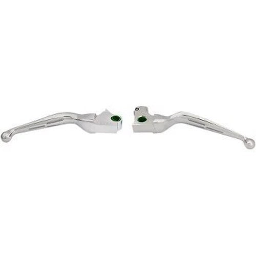 Drag Specialties 0610-1984 Chrome Slotted Wide Blade Levers for Trikes 14-16