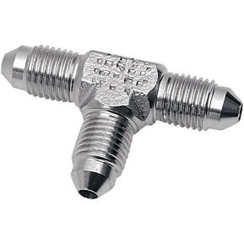 Drag Specialties DS098298 Chrome Steel Brake Line #3 Male Fitting- Tee Adapter