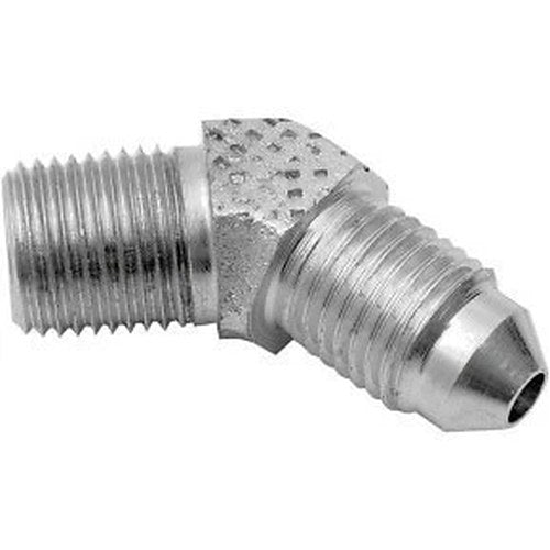 Drag Specialties DS098293 Chrome Steel Brake Line #3 Male Fitting 1/8" - 45°