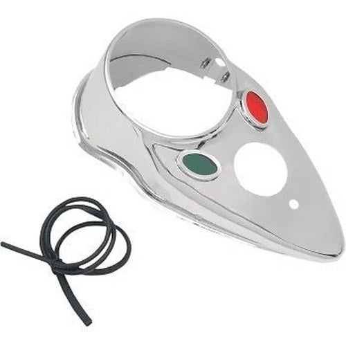 Drag Specialties DS-373645 Chrome Cat Eye Dash Cover -BASE Plate Sold Separately