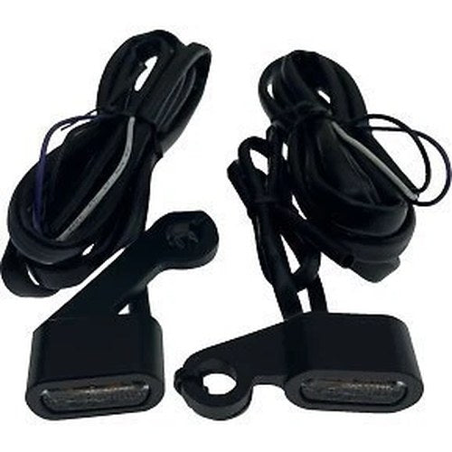 Drag Specialties 2040-3059 Black Smoke LED Handlebar Lights for 04-13 Sportster