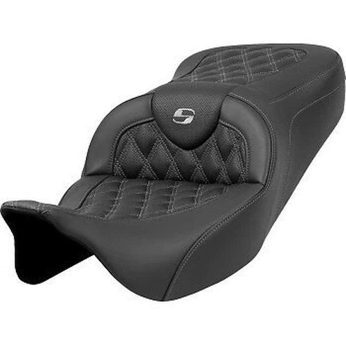 Saddlemen 808-07B-18202 Roadsofa Seat Dark Gray Lattice Stitch - 08-23 Touring
