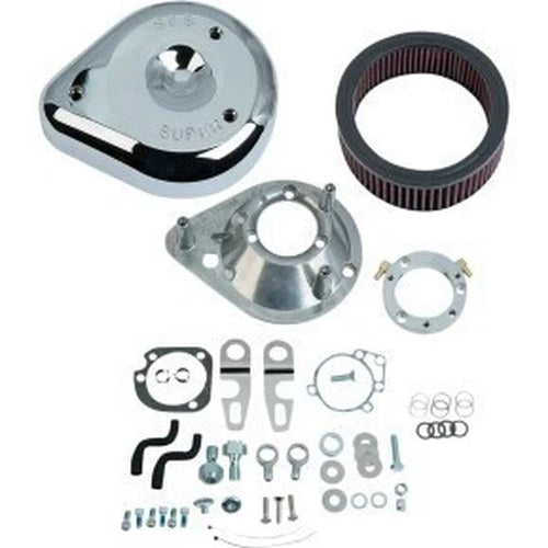 S&S Cycle 170-0306E Chrome Air Cleaner Kit for Sportster 07-22
