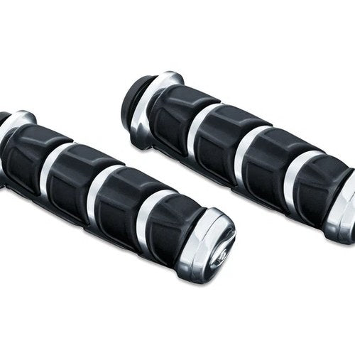 Kuryakyn 6352 Chrome Kinetic Iso Hand Grips for Harley Electronic Throttle