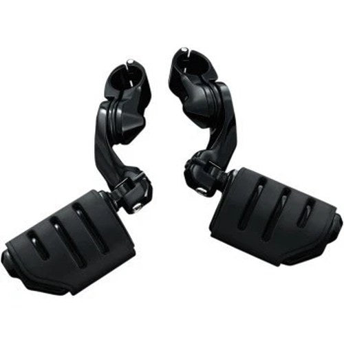 Kuryakyn 7583 Black Tour Tech Short Offset Trident Dually Pegs w/ 1-1/4" Clamps
