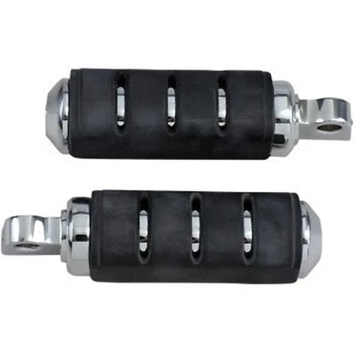 Kuryakyn 7590 Chrome Small Passenger Trident Iso Foot Pegs w/ Harley Male Mount