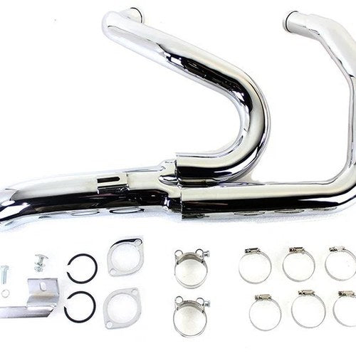 V-Twin 29-0936 Wyatt Gatling 1-3/4" 2 into 1 Exhaust Header Set Chrome