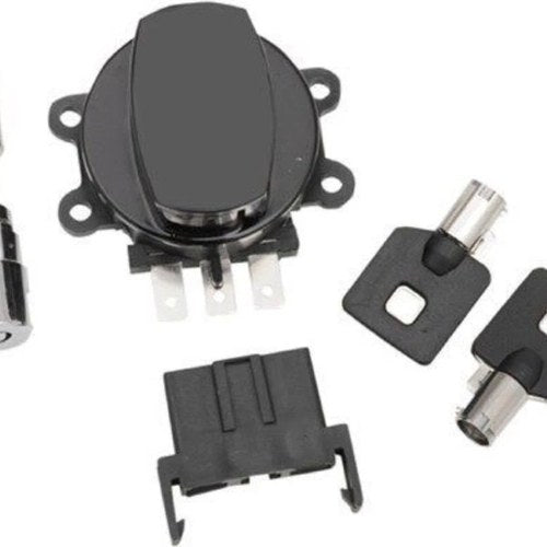 Drag Specialties 2106-0253 Black Side Hinge Ignition Switch Fork Lock for Harley