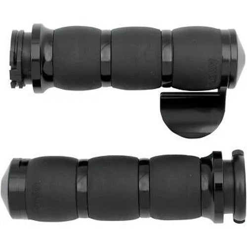 Avon Grips AIR-96-BOSS 3-Ring Velvet Air Grips Black for Cable Op Throttle