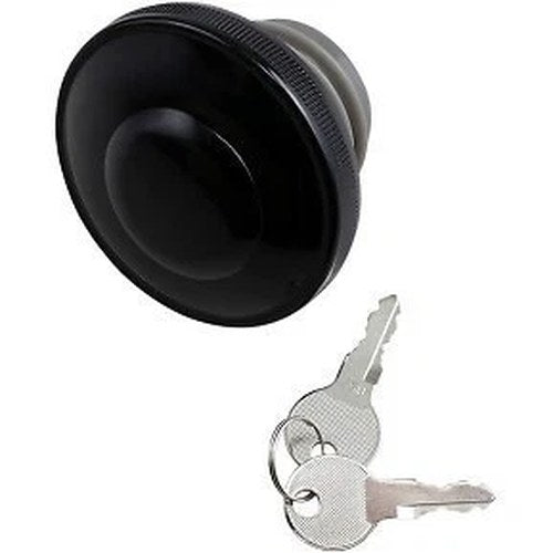 Drag Specialties 0703-0815 Black Right Hand Vented Screw-In Locking Gas Cap