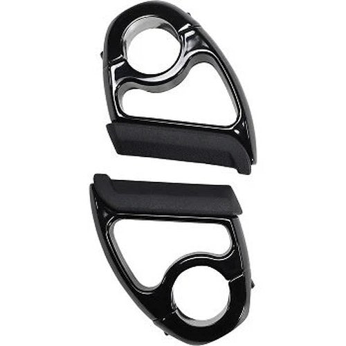 Ciro 60420 Black Engine Guard Toe Rests for 1-1/4" Highway Bar Use