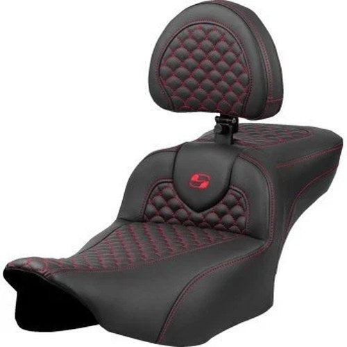 Saddlemen 823-07-209B4 RoadSofa Seat Extended Reach w/ Backrest Red Dragon Scale