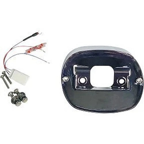 Custom Dynamics TL-BASE99-C Chrome Taillight Baseplate for 73-98 Harley