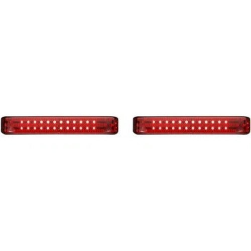 Custom Dynamics Black Red LED Sequential Low-Profile Bagz Saddlebag Lights