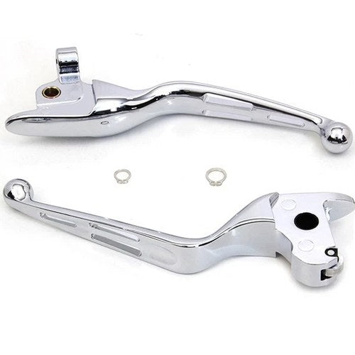 V-Twin 26-0009 Chrome 3-Slot Clutch Brake Lever Set for Touring 14-16
