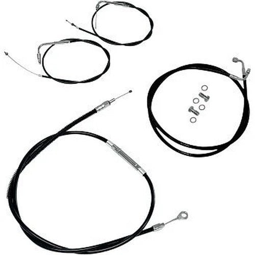 LA Choppers LA-8110KT-13B Black Vinyl Braided Handlebar Cable/Brake Line Kit