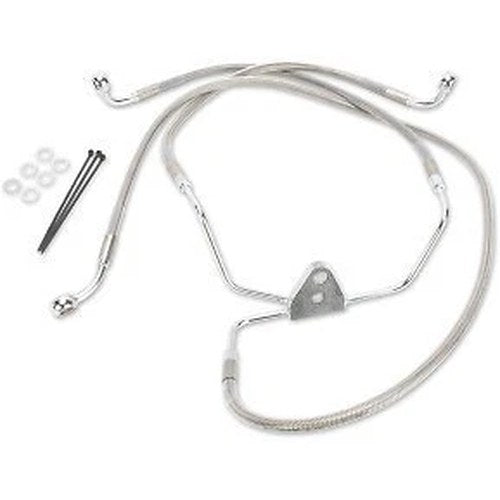Drag Specialties 1741-2633 Extended Length +10" Stainless Steel Brake Line Kit