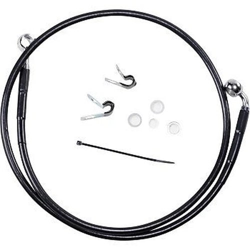 Drag Specialties 1741-2529 +6" Extended Length Black Vinyl Brake Line Kit
