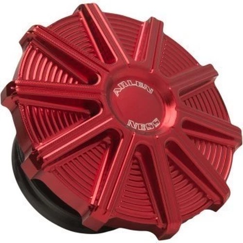 Arlen Ness 701-006 Red 10-Gauge Right Hand Thread Vented Gas Cap