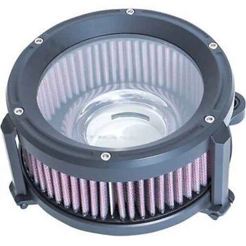 Trask Flat Black Assault Charge High-Flow Air Cleaner Kit for Touring 08-16