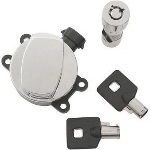 Drag Specialties 2106-0248 Chrome Side Hinge Ignition Switch with Fork Lock