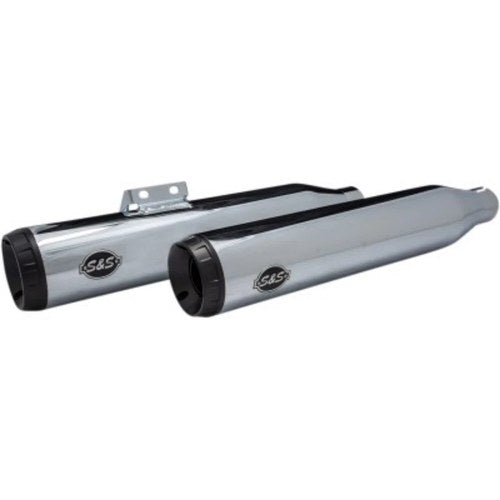 S&S Grand National Chrome Slip-On Mufflers Harley 18-22 FLFB/FLSL/FXBB/FXLR/FXBR