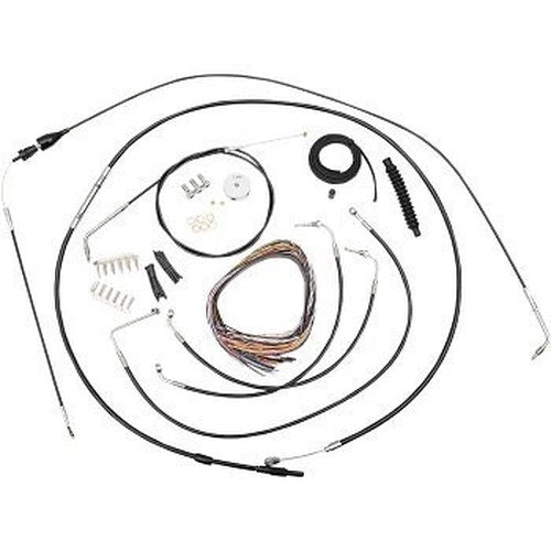LA Choppers LA-8006KT2A-13B Black Vinyl Braided Handlebar Cable/Brake Kit