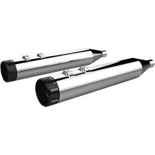 Khrome Werks 202775 4.5" HP Plus Slip-On Mufflers Chrome Klassic Touring 96-16