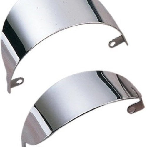 V-Twin 42-9941 Chrome Front Turn Signal Visors Touring 86-17 & Flstc